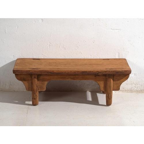 Antique Chinese Qing Dynasty Kang Table in Pine For Sale - Image 6 of 10