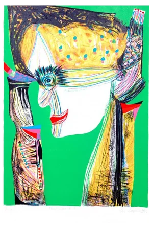 Lis Zwick, Composition, Lithograph, 1990s