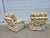 Textile Baker Furniture Floral Print Swivel Chairs For Sale - Image 7 of 15