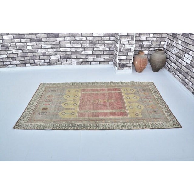 1960s Muted Earth Tones Wool Rug For Sale - Image 10 of 10