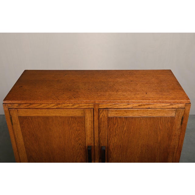 Amsterdam School Modernist Oak Archive Cabinet, 1930s For Sale - Image 10 of 18