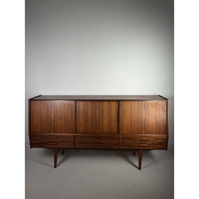 Rosewood Highboard from ES Møbler Silkeborg, Denmark, 1960s For Sale - Image 9 of 9