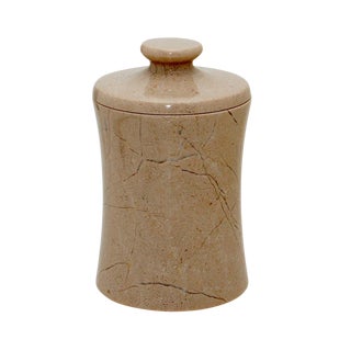 Tan Marble Canister For Sale