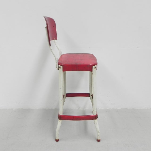 Industrial Cosco Steel Bar Stool, 1950s For Sale - Image 12 of 18
