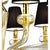 Linear Chandelier in Transparent Murano Glass with Gold-Leaf Accents by Simoeng for Simoeng For Sale - Image 4 of 6