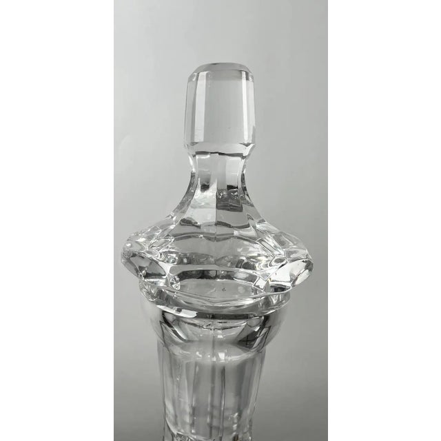Classic European Cut Crystal Decanter With Faceted Stopper, 14″ H For Sale In New York - Image 6 of 10