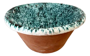 Antique Turquoise Splatter Glaze Passata Bowl