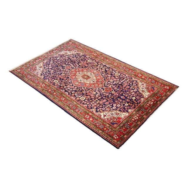 Hand-Knotted Jozan Middle Eastern Rug For Sale