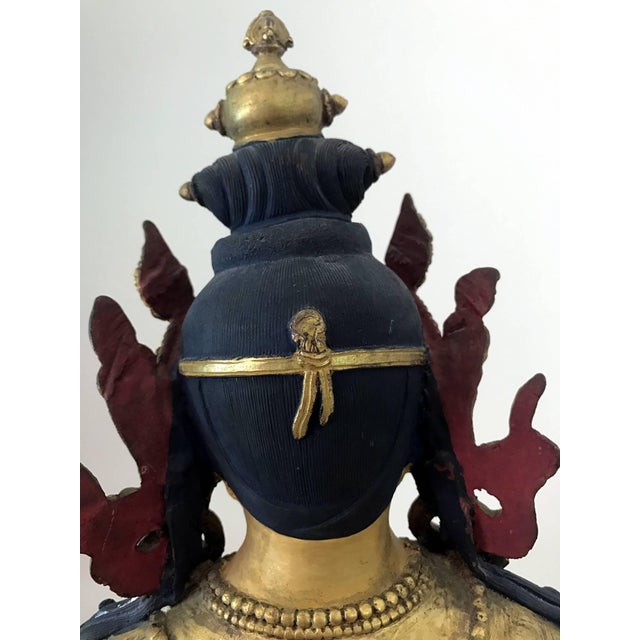 Fine Sino-Tibetan Bronze Statue of Vajrasattva Bodhisattva For Sale - Image 10 of 13