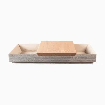 Wood Marble and Wood Maidda Tray by Margherita Alioto and Mimma Occino for Kimano For Sale - Image 7 of 7