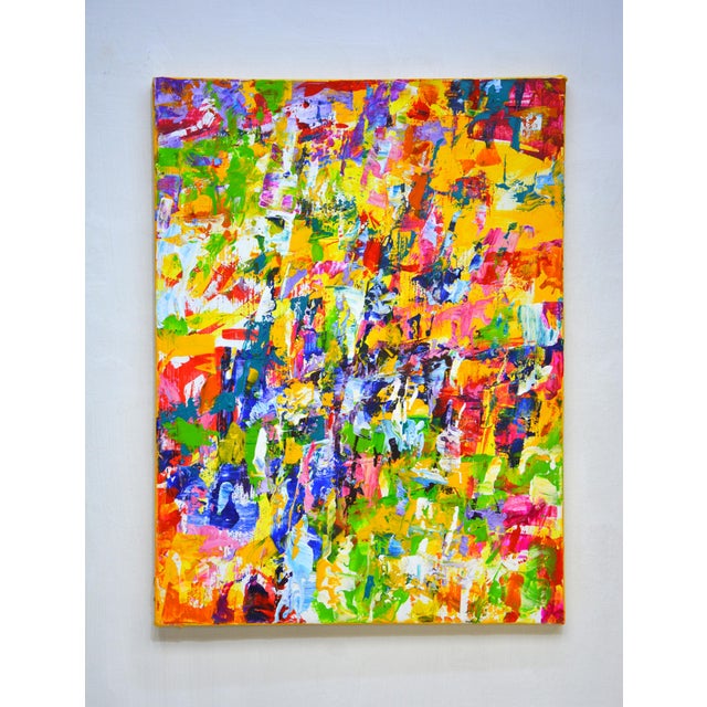 In this vibrant piece, I poured my emotions onto the canvas with bold acrylics and dynamic lack strokes. The burst of...