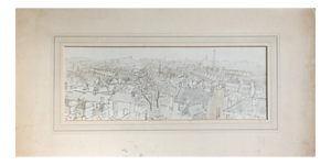 J. Ward, View from Point Hill, Original Pencil Drawing, 1920s-1940s
