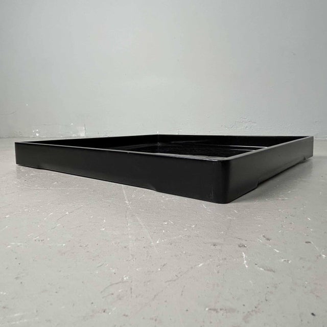 Beautiful black wooden Urushi lacquer tray (漆器の盆, Shikki no bon). Dimensions: height 3.5 cm, 36 cm x 36 cm. These trays...