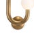 Regina Andrew Happy Steel Sconce Right Side, Natural Brass For Sale - Image 4 of 7