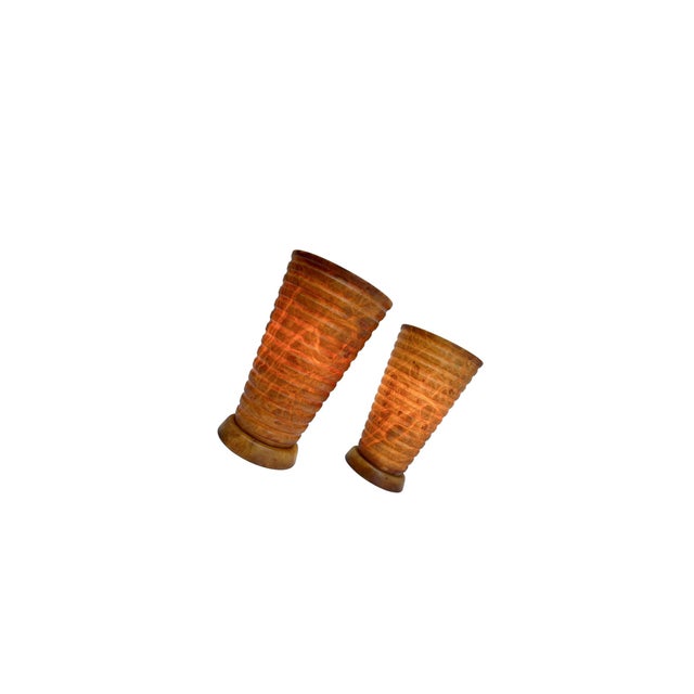 Brown Alabaster Vase Table Lamps from Pegasam, Spain, 1980s, Set of 2 For Sale - Image 6 of 11