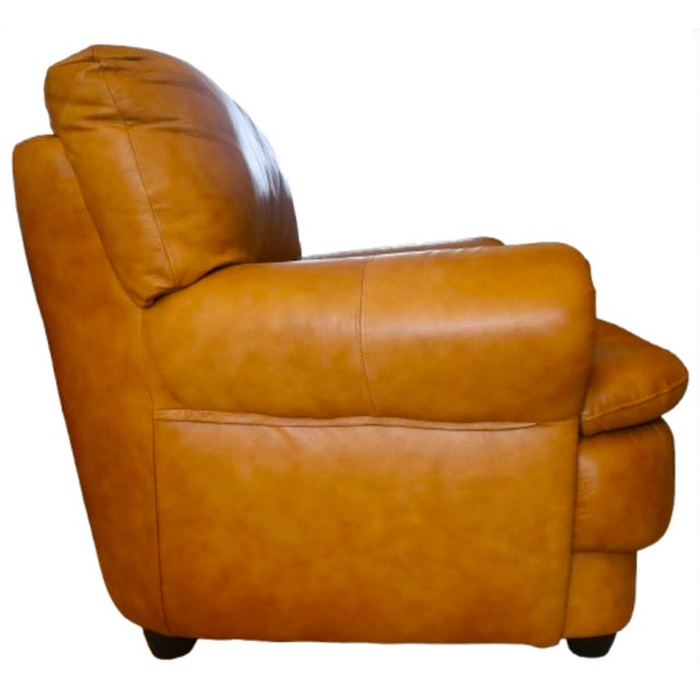 Chateau d'Ax Italian Leather Armchair Y2k For Sale In Portland, OR - Image 6 of 18