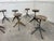Brown Quadripod Stools attributed to Jean Prouvé, 1950s, Set of 9 For Sale - Image 8 of 9
