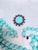 1950s Crown Trifari Turquoise Cabochon Necklace and Convertible Brooch Pendant Set For Sale In Salt Lake City - Image 6 of 10