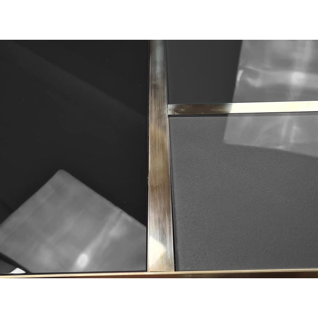 Square Coffee Table with Gray and Black Murano Glass from Justfurnituress SRL For Sale - Image 4 of 5