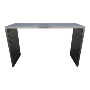 Mid-Century Stainless Steel and Acrylic Console Table