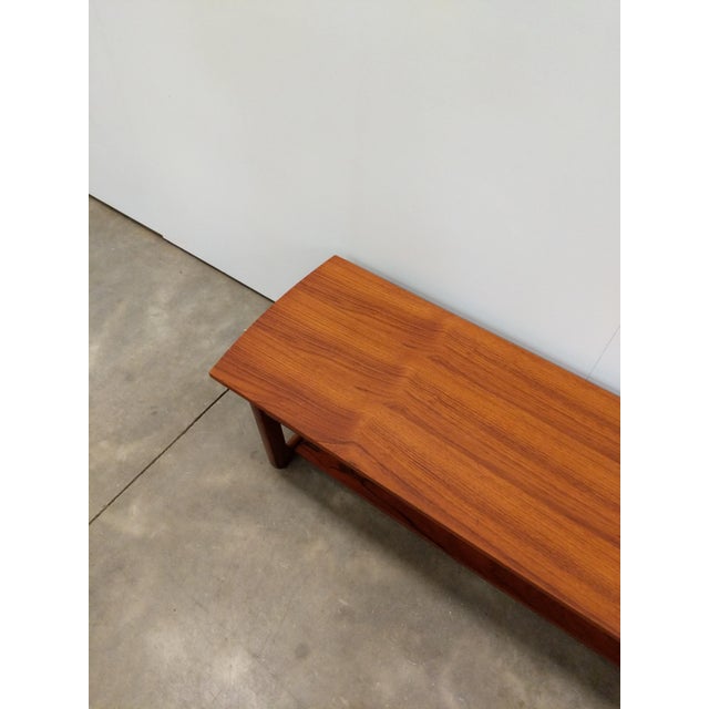 Vintage Mid Century Modern Teak Coffee Table For Sale In New York - Image 6 of 7