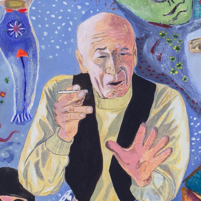 'Portrait of Henry Miller' by Jean Varda, 1971, Millerania, Tropic of Cancer, Big Sur, Paris, Anaïs Nin For Sale - Image 4 of 11