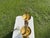 Vintage Modernist Table Lamps With Faux-Travertine Finish and Lucite Bases, a Pair For Sale - Image 9 of 13