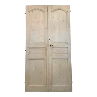19th Century French Pine Doors - a Pair For Sale