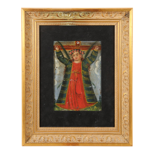 Santa De Liberata, Oil on Tin, 19th Century