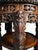 Asian Antique Companion Pair of Late Qing Dynasty–Early Republic Era Cantonese Carved Hardwood Marble-Top Stands For Sale - Image 3 of 14