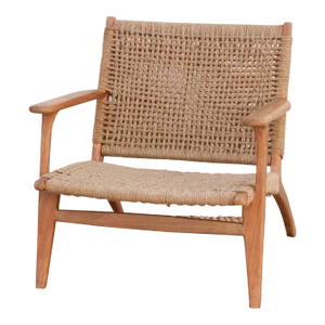 Mid-Century Style Jute Armchair
