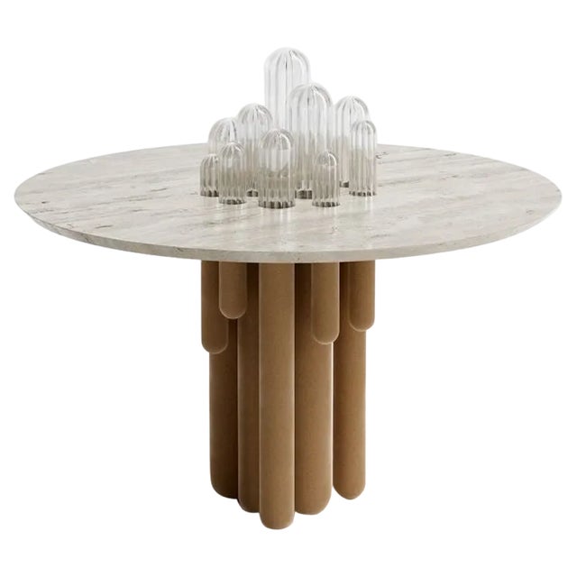 Cactus Velvet Round Table by Mickael Koska For Sale