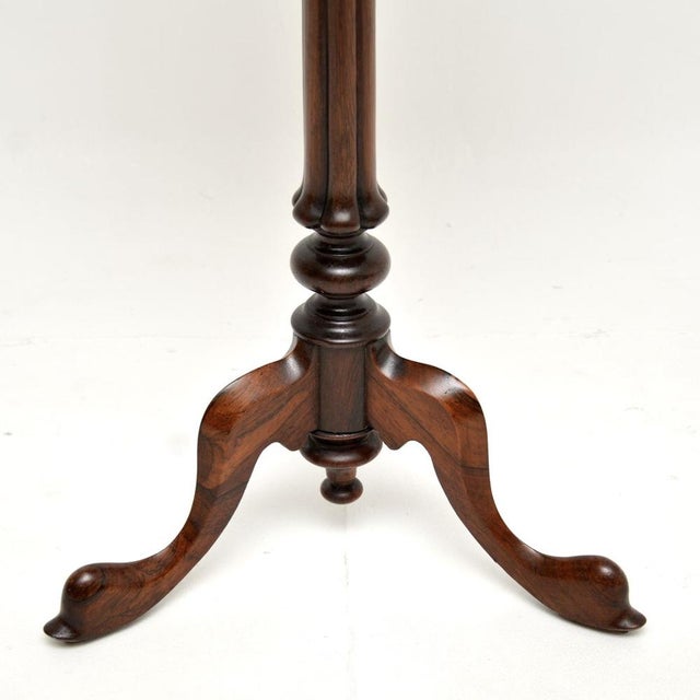 Wood Antique Victorian Inlaid Chess Table, 1860s For Sale - Image 7 of 8
