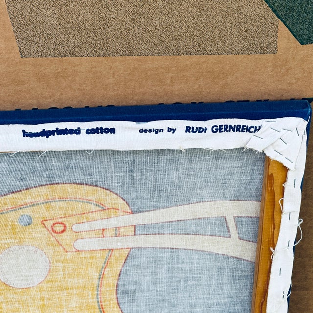 Vintage Football Helmet Textile Art by Rudi Gernreich for Brandon House Designs Inc. For Sale - Image 12 of 12
