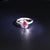 Silver 10k White Gold Ring With Pear-Shaped Lab-Grown Alexandrite & Diamond Accents, Size 6.75 For Sale - Image 8 of 9