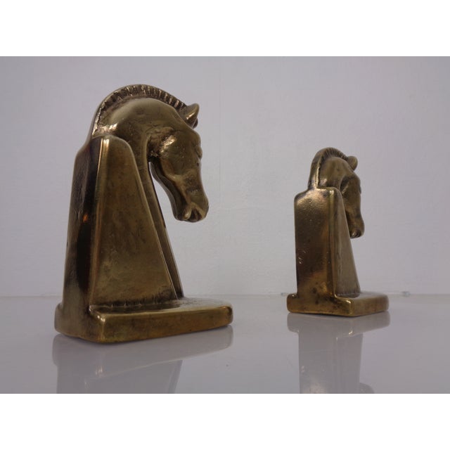 Brass Horses Bookends, 1960s, Set of 2 For Sale - Image 10 of 16