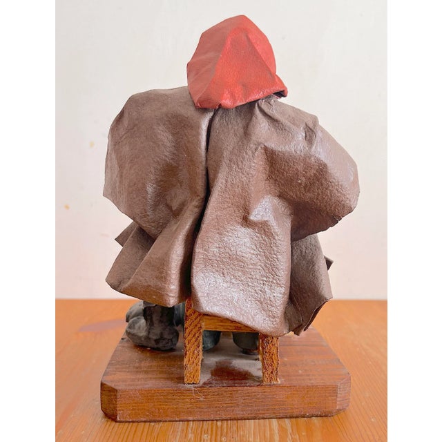 Lecce Ceramic Papier-Mâché Figurines, 1990s, Set of 2 For Sale - Image 12 of 18