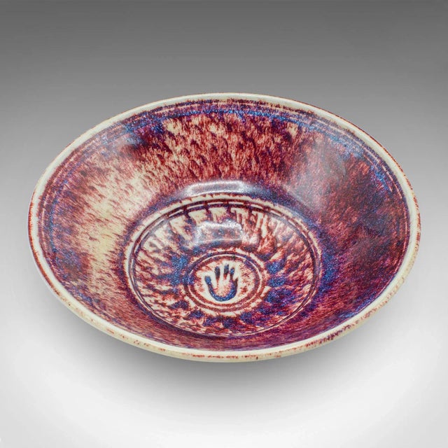 This is a contemporary potpourri bowl. An English, ceramic serving dish by Leslie Parrott. Fascinating appearance, with...
