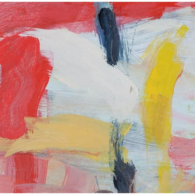 Blue Vintage Abstract Expressionist Oil Painting Steven Jennis 25.5 X 33.5 For Sale - Image 8 of 10