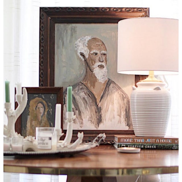 2020s Elle Yount Original Fine Art Painting- "Man in Morocco" For Sale - Image 5 of 5