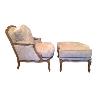 RJones Swiss Avenue Lounge Chair and Ottoman For Sale