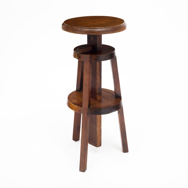 Wood French 19th Century Solid Walnut Tripod Pedestal Stand, Circa 1890 For Sale - Image 7 of 9