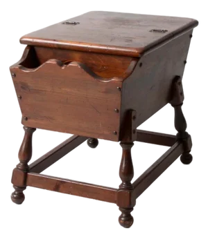 Mid-Century Colonial Revival Magazine Rack End Table