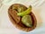Mid-Century Modern Vintage Terra Cotta Pottery Bowl With Metal Clad Fruit For Sale - Image 3 of 12