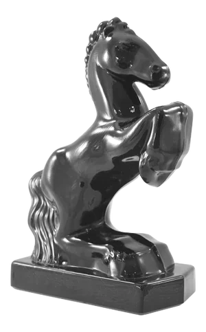 1920s Black Glass Stallion Figure