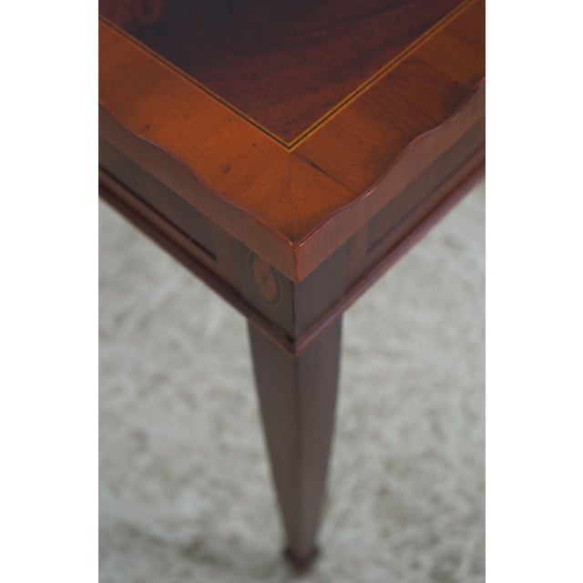 Brown Hekman Flame Mahogany Occasional Tea Table For Sale - Image 8 of 17