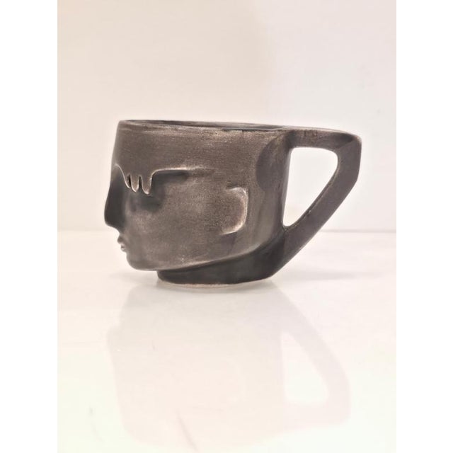 Unique warrior 2 sculptural ristretto cup by tamara barnoff. One of a kind. Signed inside by tamara barnoff. Dimensions: w...