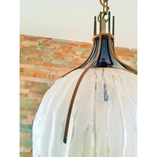 Glass Ball Pendant Lamp by Angelo Brotto, Italy, 1960s For Sale - Image 12 of 18