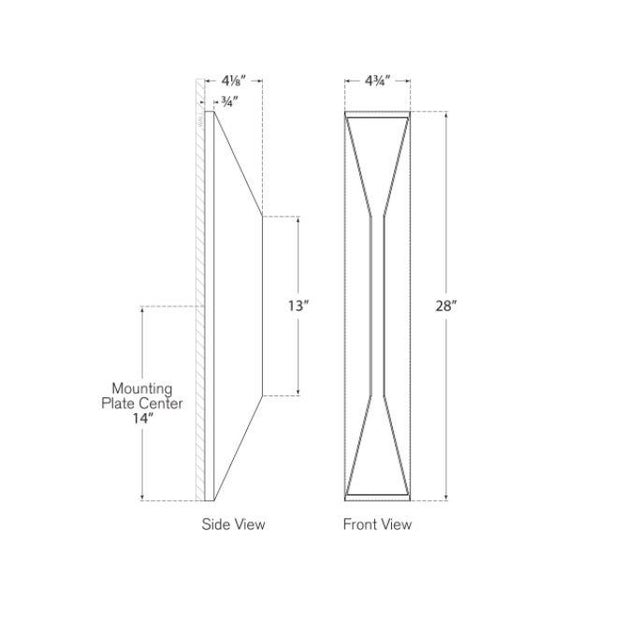 Modern Kelly Wearstler for Visual Comfort Signature Stretto Large Sconce in Bronze with Frosted Glass For Sale - Image 3 of 3