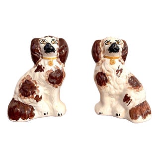 Antique Staffordshire Dogs, 1900, Set of 2 For Sale